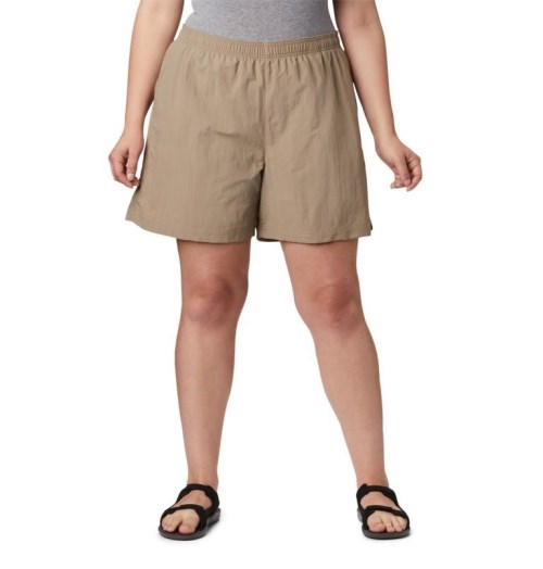 Women's Columbia Sandy River Shorts Khaki | Plus Size CA-U4L63